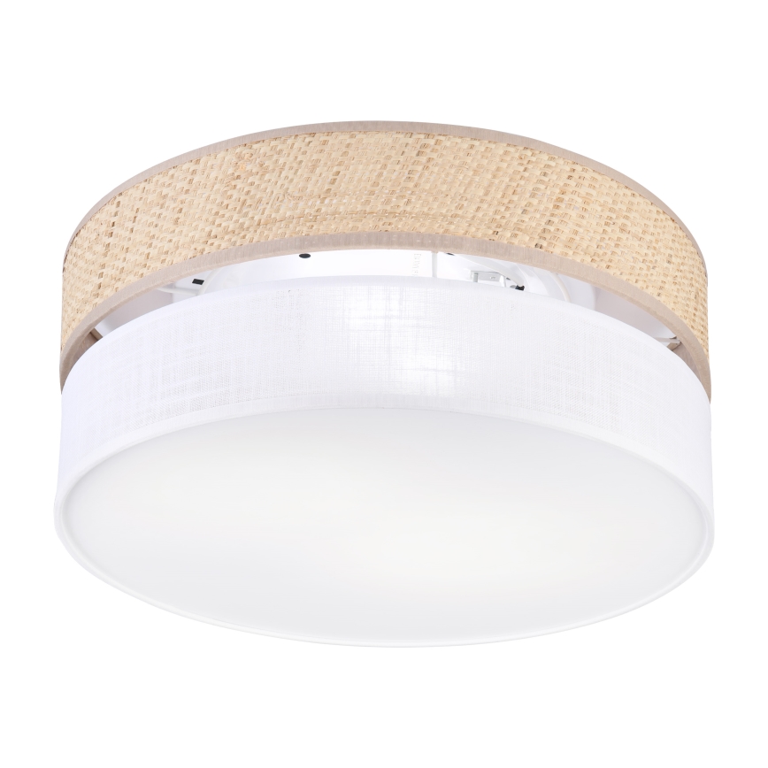 Stropna svetilka SIRJA DOUBLE BOHO 2xE14/15W/230V premer 35 cm bežna/bela