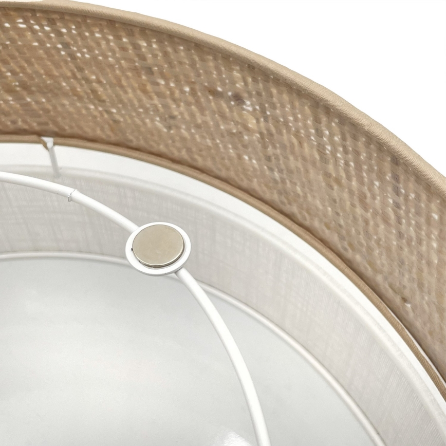 Stropna svetilka SIRJA DOUBLE BOHO 2xE14/15W/230V premer 35 cm bežna/bela