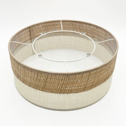 Stropna svetilka SIRJA DOUBLE BOHO 2xE14/15W/230V Ø 35 cm bežna/kremna