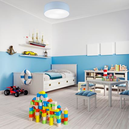 Stropna svetilka SIRJA PASTEL 2xE27/15W/230V, premer 45 cm, modra