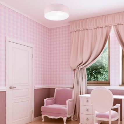 Stropna svetilka SIRJA PASTEL 2xE27/15W/230V, premer 45 cm, rožnata