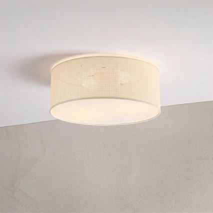 Stropna svetilka SIRJA PLISADO 2xE27/15W/230V premer 35 cm kremna