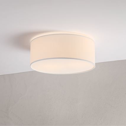 Stropna svetilka SIRJA PLISADO 2×E27/15W/230V, premer 35 cm, bela