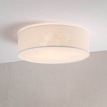 Stropna svetilka SIRJA PLISADO 4xE27/15W/230V premer 45 cm bela