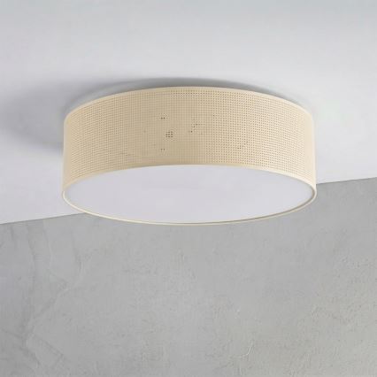 Stropna svetilka SIRJA PLISADO 4xE27/15W/230V Ø 45 cm kremna