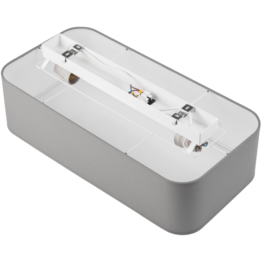 Stropna svetilka SIRJA SQUARE 2xE27/15W/230V siv