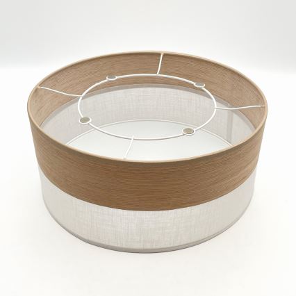 Stropna svetilka SIRJA WOOD 1xE27/15W/230V pr. 35 cm bela/hrast