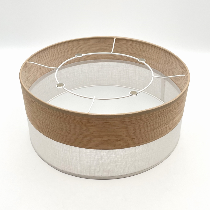 Stropna svetilka SIRJA WOOD 1xE27/15W/230V pr. 35 cm bela/hrast