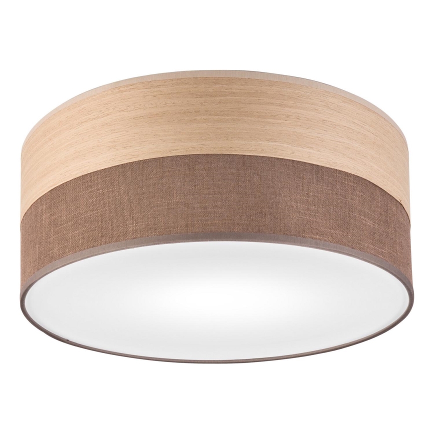 Stropna svetilka SIRJA WOOD 1xE27/15W/230V pr. 35 cm rjava/hrast