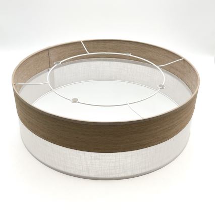 Stropna svetilka SIRJA WOOD 2xE27/15W/230V pr. 45 cm bela/hrast
