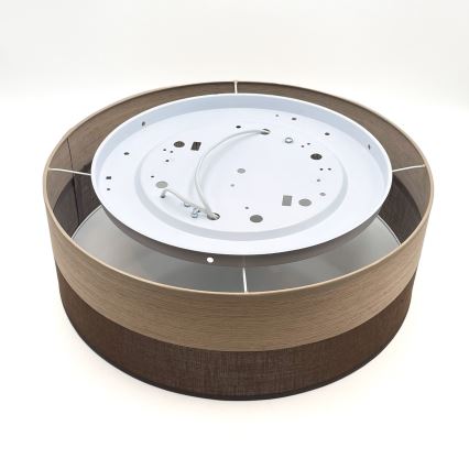 Stropna svetilka SIRJA WOOD 2xE27/15W/230V pr. 45 cm rjava/hrast
