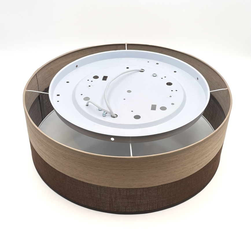 Stropna svetilka SIRJA WOOD 2xE27/15W/230V pr. 45 cm rjava/hrast