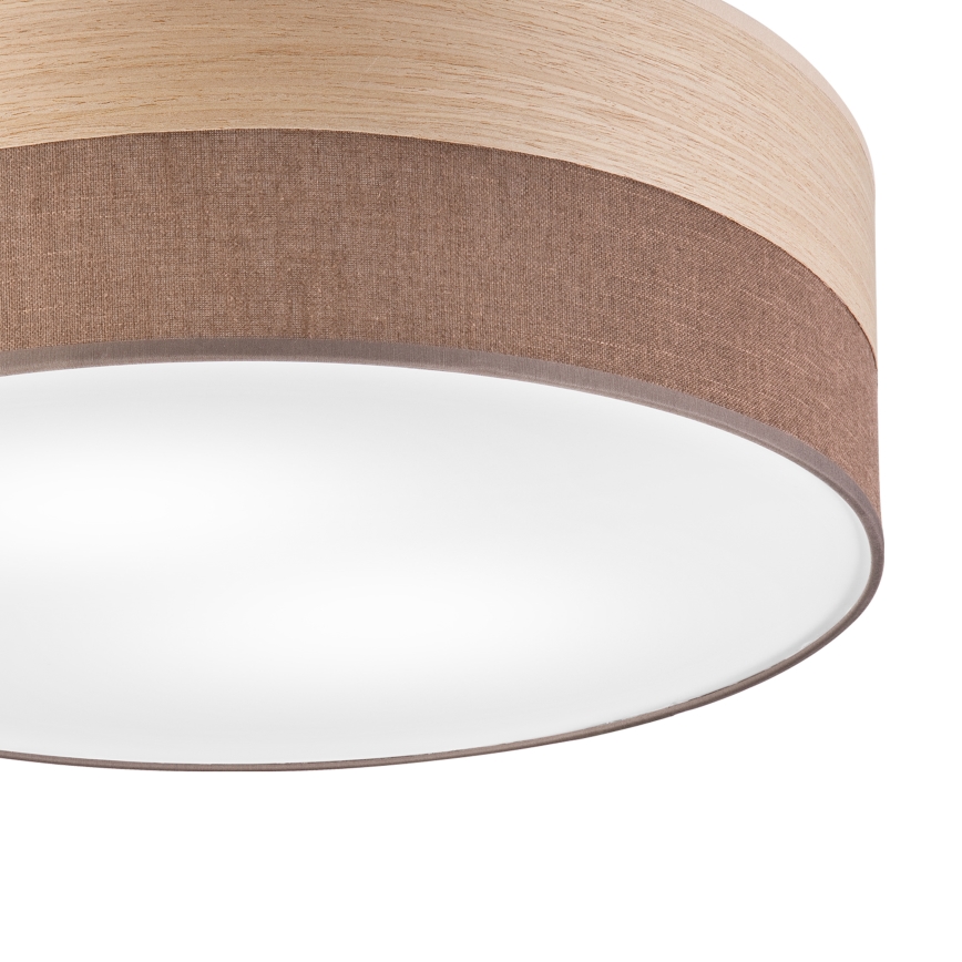 Stropna svetilka SIRJA WOOD 2xE27/15W/230V pr. 45 cm rjava/hrast