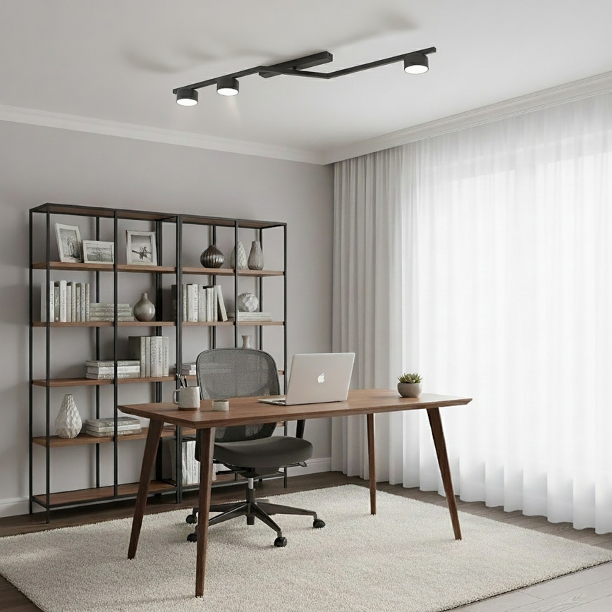 Stropna svetilka SKAN 3xGX53/12W/230V črna