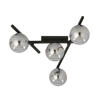 Stropna svetilka SMART 4xE14/10W/230V črna/siva