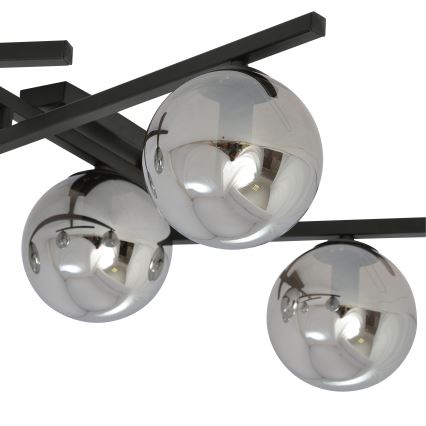 Stropna svetilka SMART 4xE14/10W/230V črna/siva
