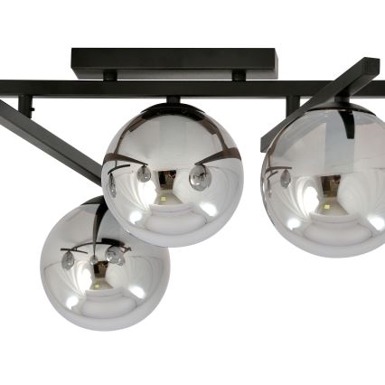 Stropna svetilka SMART 4xE14/10W/230V črna/siva
