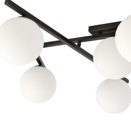 Stropna svetilka SMART 5xE14/10W/230V črna/bela
