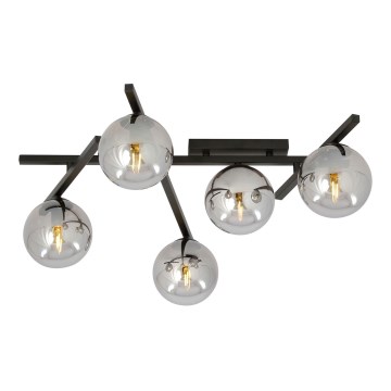 Stropna svetilka SMART 5xE14/10W/230V črna/siva