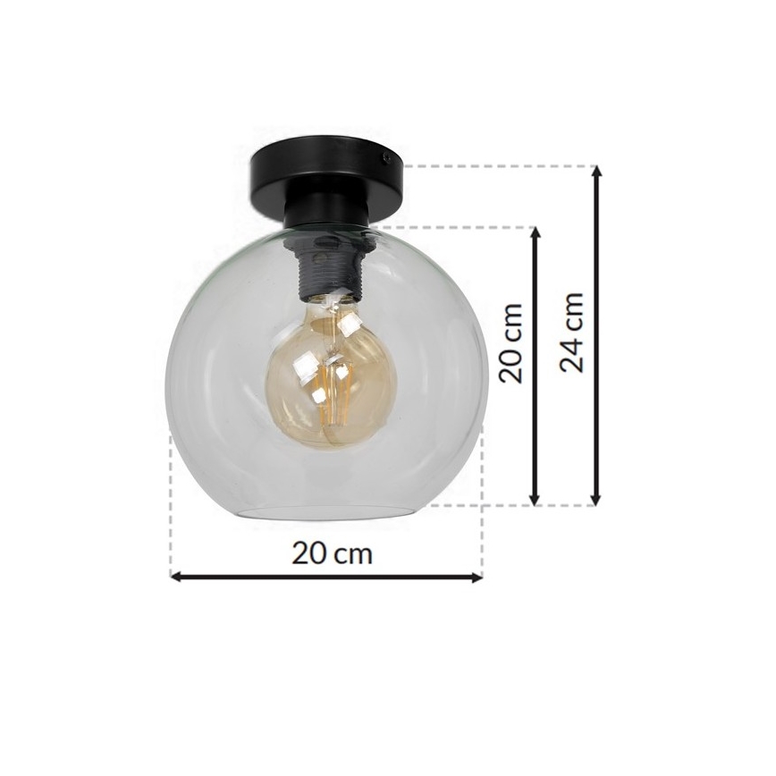 Stropna svetilka SOFIA 1xE27/60W/230V prozorna