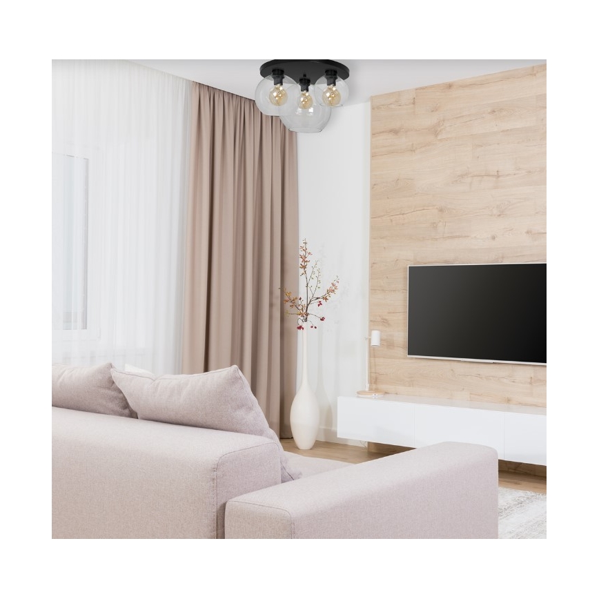 Stropna svetilka SOFIA 3xE27/60W/230V prozorna