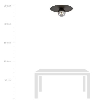 Stropna svetilka SOLAR 1xE14/10W/230V črna/siva