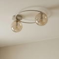 Stropna svetilka SOPRA 2xE14/10W/230V bež/dimno bež