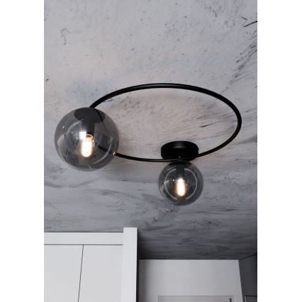 Stropna svetilka SOPRA 2xE14/10W/230V črna