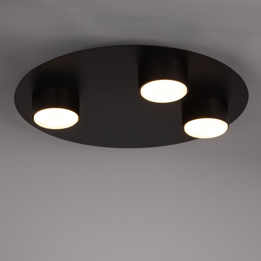 Stropna svetilka STAR 3xGX53/12W/230V črna