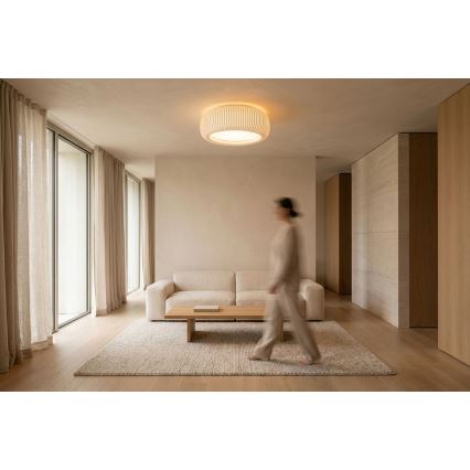 Stropna svetilka STRIPES 2xE27/40W/230V premer 55 cm bela/kremna