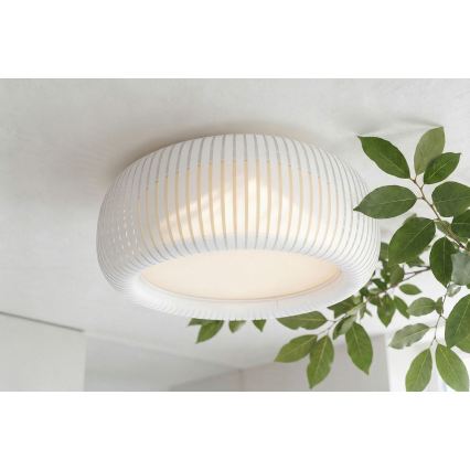 Stropna svetilka STRIPES 2xE27/40W/230V premer 55 cm bela/kremna