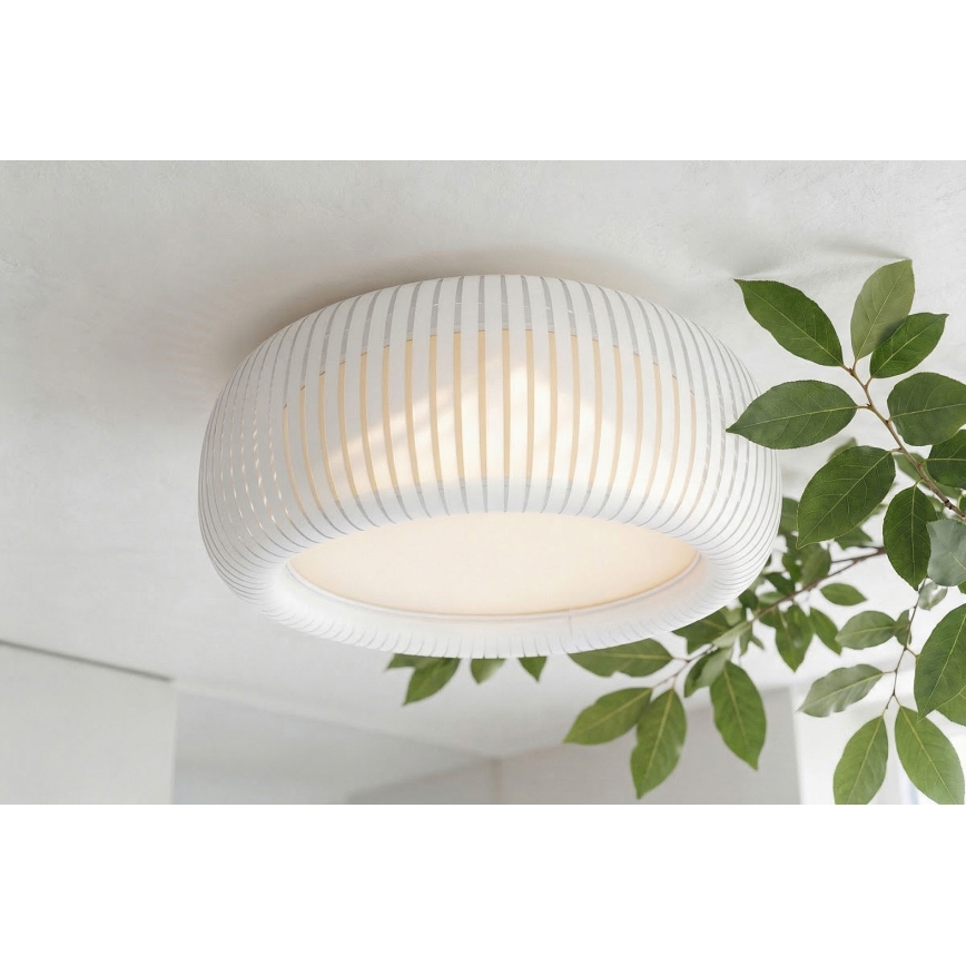 Stropna svetilka STRIPES 2xE27/40W/230V premer 55 cm bela/kremna
