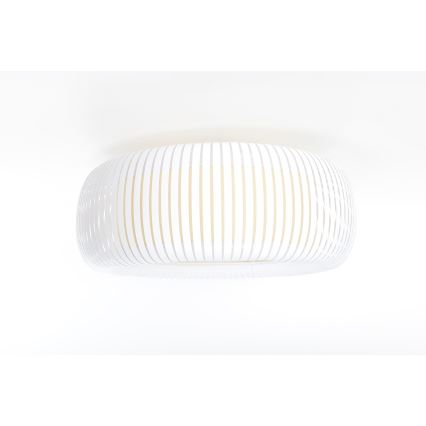 Stropna svetilka STRIPES 2xE27/40W/230V premer 55 cm bela/kremna