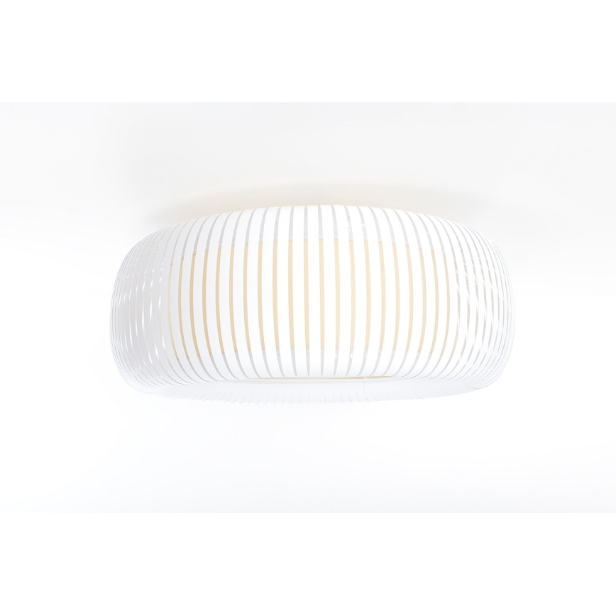 Stropna svetilka STRIPES 2xE27/40W/230V premer 55 cm bela/kremna