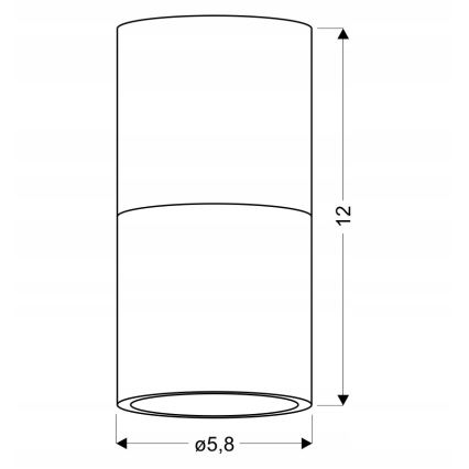 Stropna svetilka TUBA 1xGU10/15W/230V