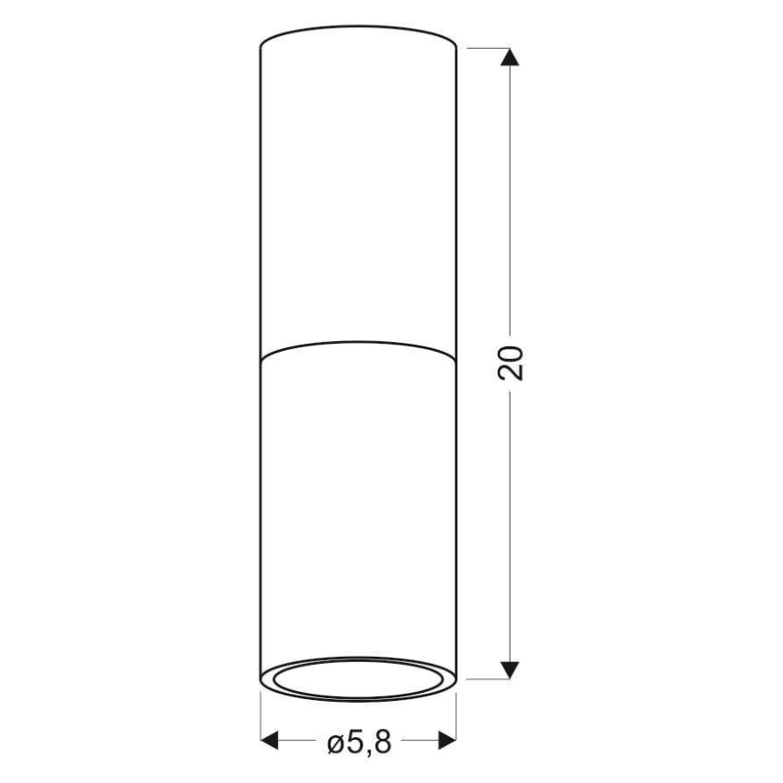 Stropna svetilka TUBA 1xGU10/15W/230V