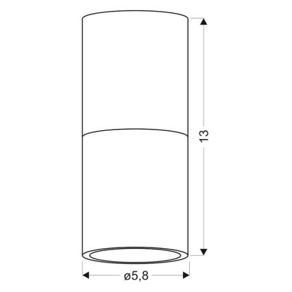 Stropna svetilka TUBA 1xGU10/50W/230V bela