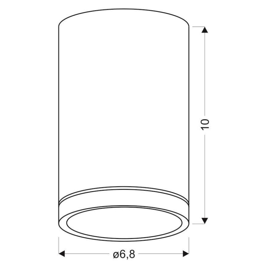 Stropna svetilka TUBA GU10/15W/230V