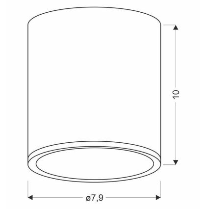 Stropna svetilka TUBA GU10/15W/230V