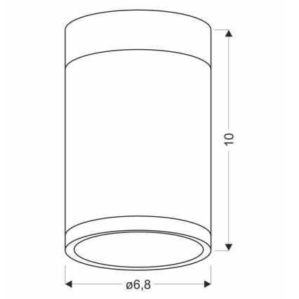 Stropna svetilka TUBA GU10/15W/230V