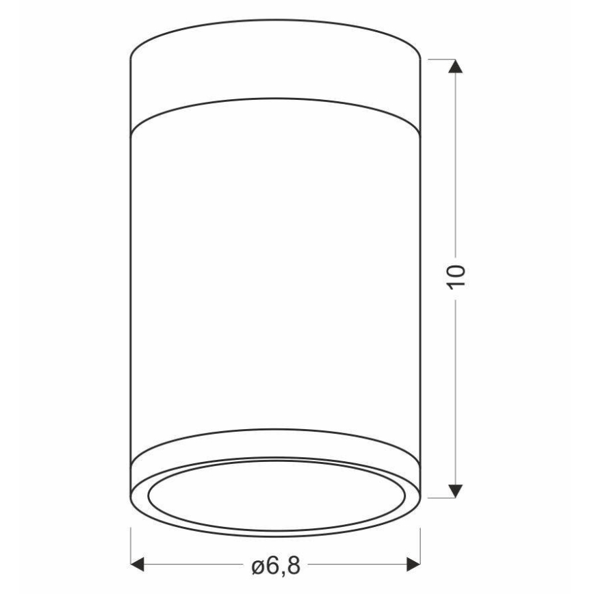 Stropna svetilka TUBA GU10/15W/230V