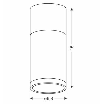 Stropna svetilka TUBA GU10/15W/230V