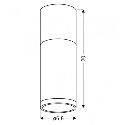 Stropna svetilka TUBA GU10/15W/230V