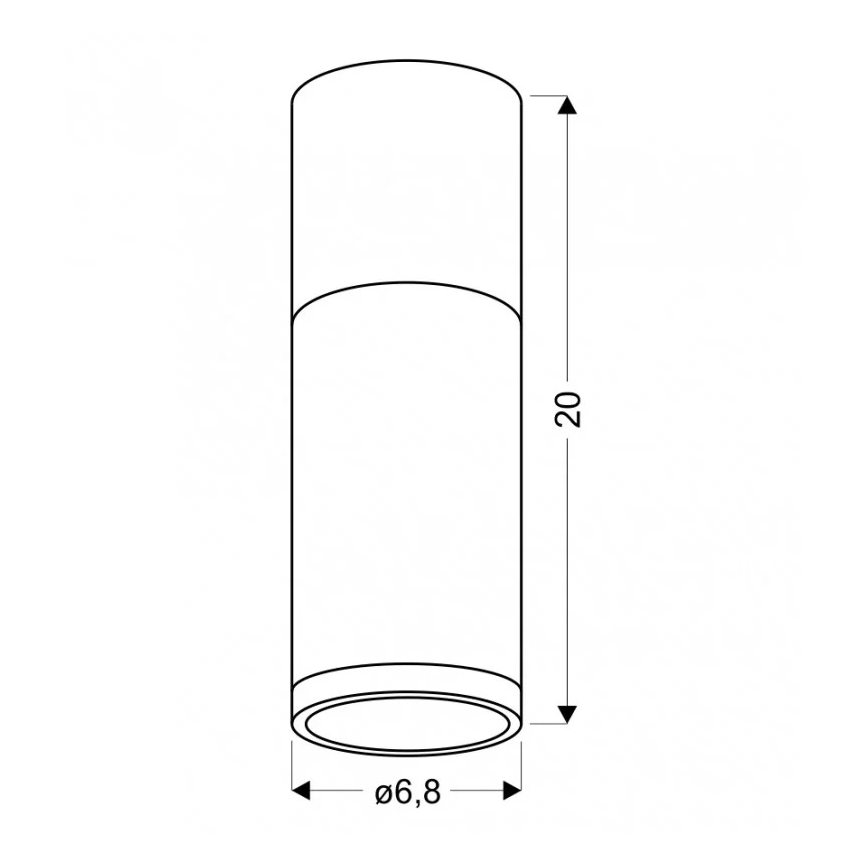 Stropna svetilka TUBA GU10/15W/230V