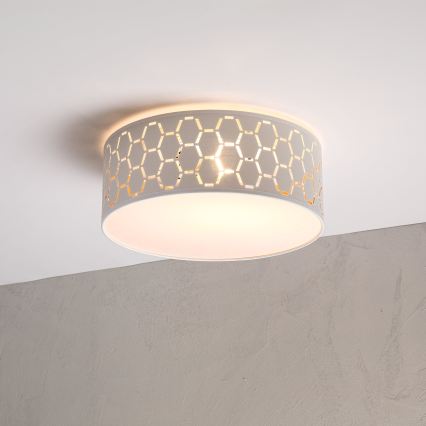 Stropna svetilka ULLE 1xE27/15W/230V premer 35 cm bela
