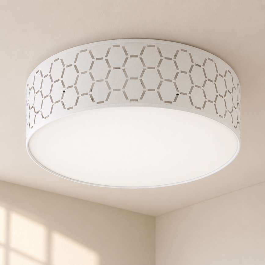 Stropna svetilka ULLE 2xE27/15W/230V premer 45 cm bela