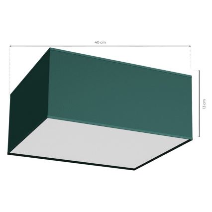 Stropna svetilka VERDE 2xE27/60W/230V 40x40 cm zelena