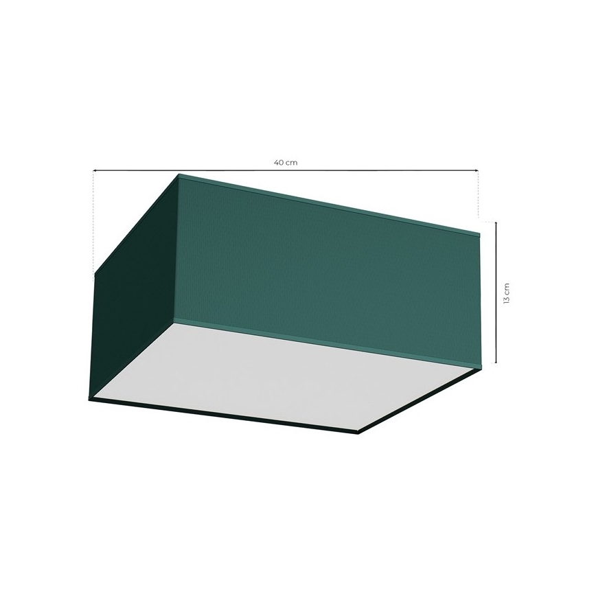 Stropna svetilka VERDE 2xE27/60W/230V 40x40 cm zelena