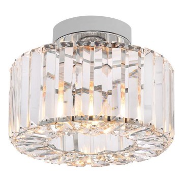 Stropna svetilka VETRO 1xE27/15W/230V, premer 24,5 cm, matiran krom