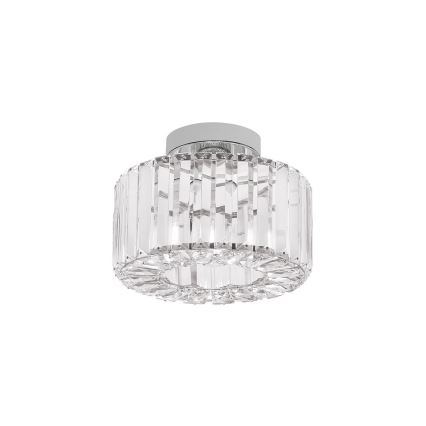 Stropna svetilka VETRO 1xE27/15W/230V, premer 24,5 cm, matiran krom